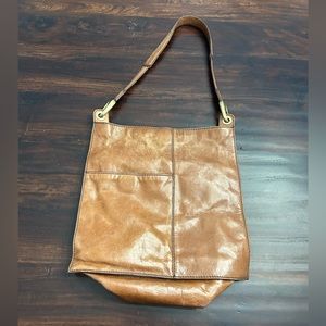 Hobo Leather Pocket Brown Shoulder Bag